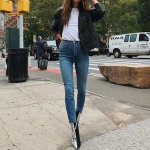RE/DONE ORIGINALS HIGH RISE ANKLE CROP
